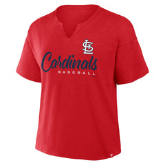 St. Louis Cardinals Fanatics Women's Fan Fave Stadium Slub Boxy T-Shirt - Red T-shirts