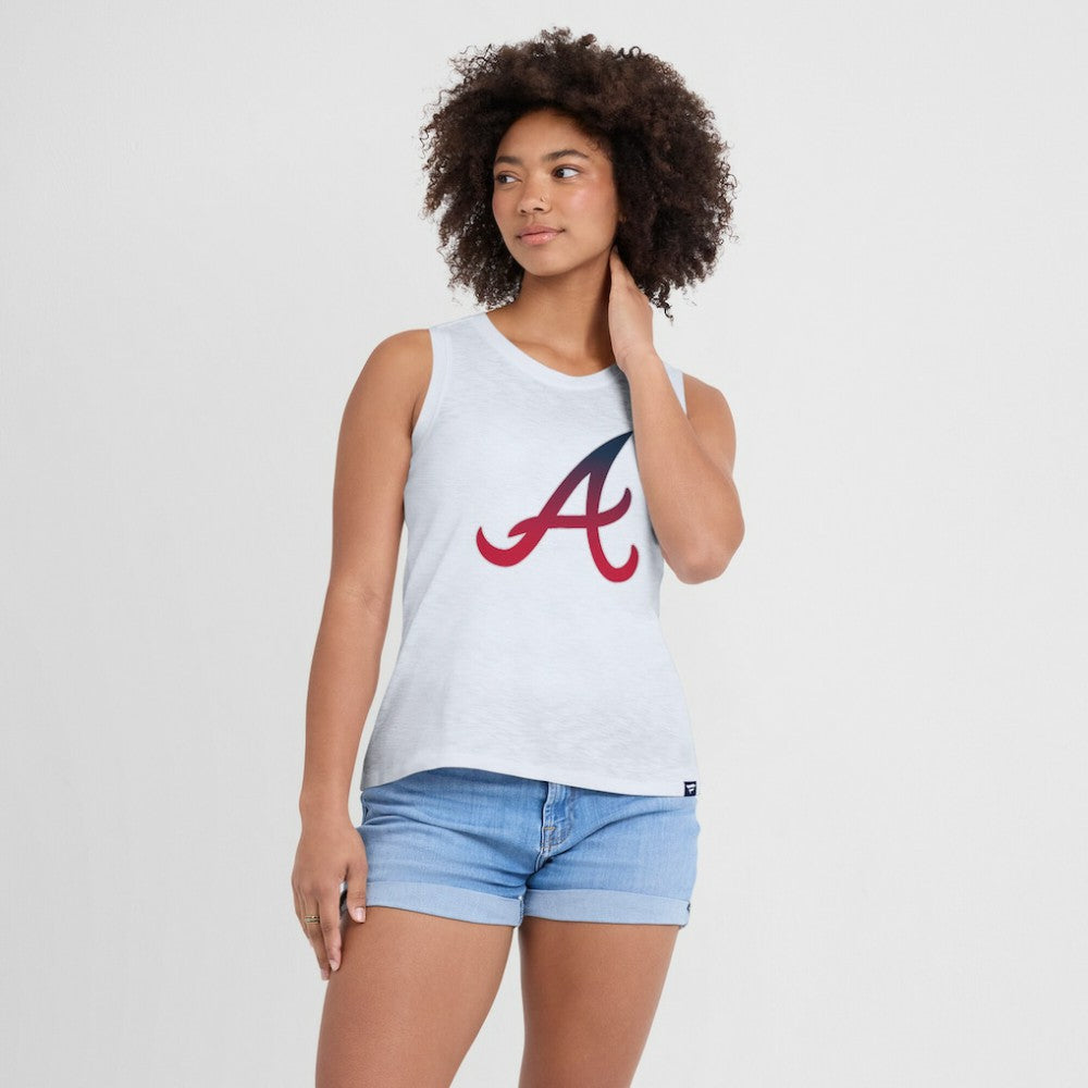 Atlanta Braves Fanatics Women's Activate Slub Tank Top - White Tanks