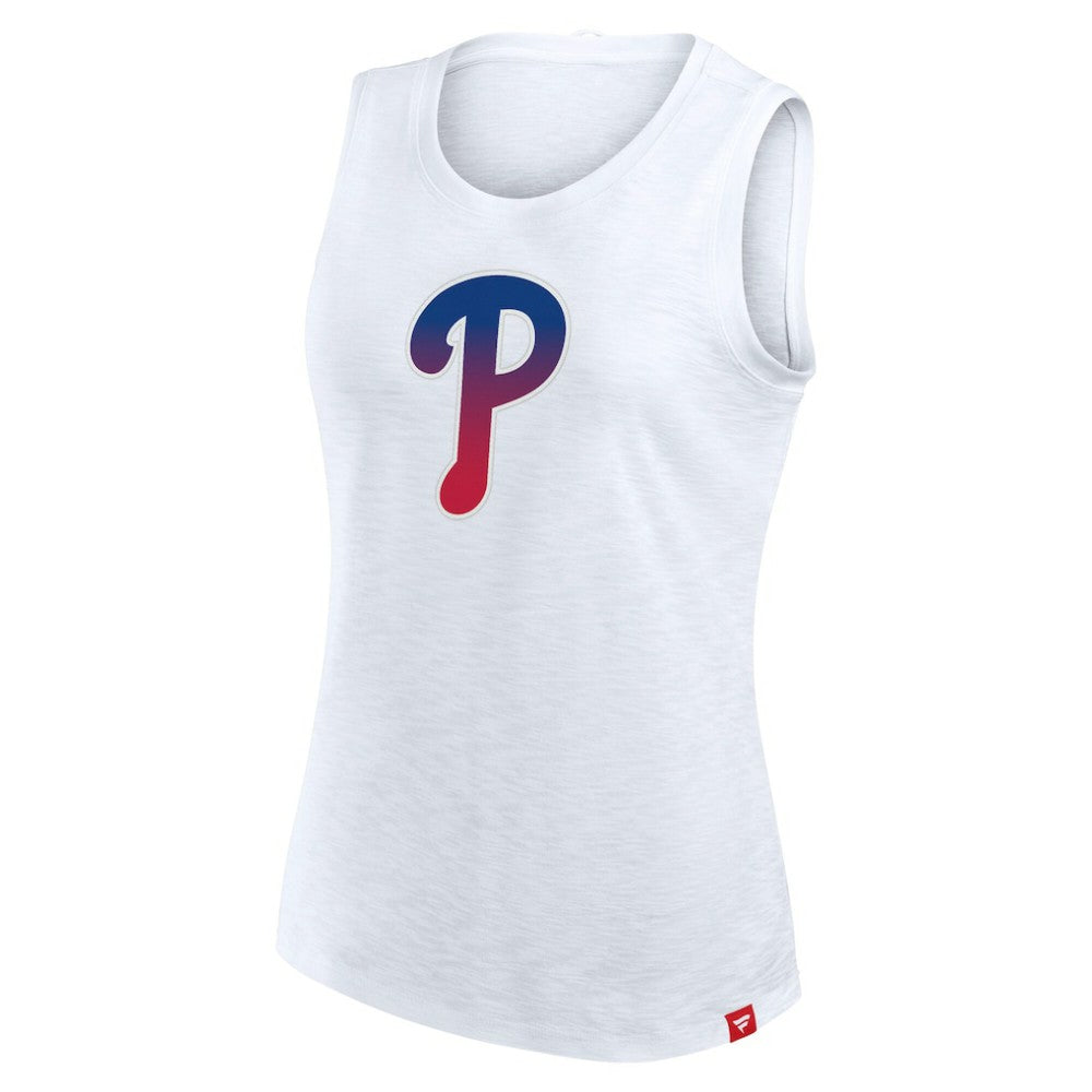 Philadelphia Phillies Fanatics Women's Activate Slub Tank Top - White Tanks
