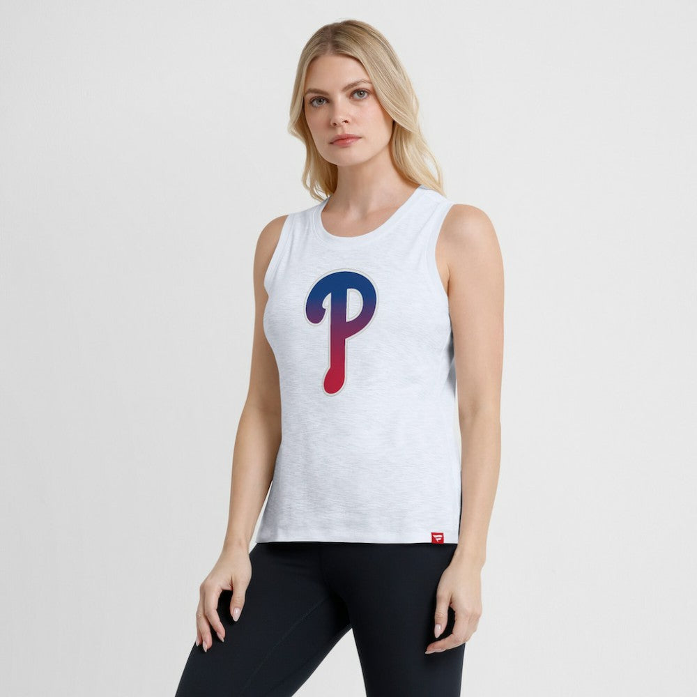 Philadelphia Phillies Fanatics Women's Activate Slub Tank Top - White Tanks