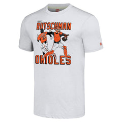 Adley Rutschman Baltimore Orioles Homage Caricature Player Tri-Blend T-Shirt - Gray T-shirts