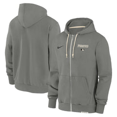 Pittsburgh Pirates Nike Authentic Collection Travel Performance Full-Zip Hoodie - Charcoal Hoodies