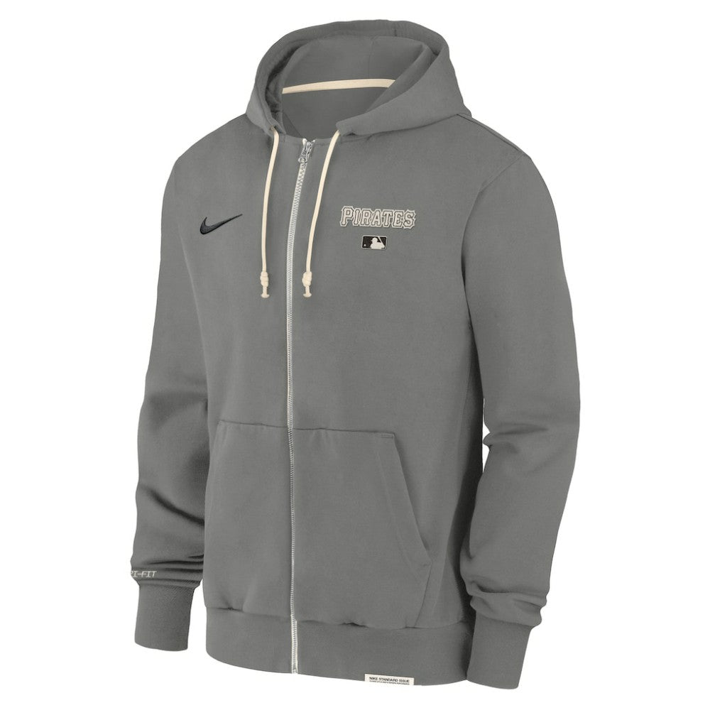 Pittsburgh Pirates Nike Authentic Collection Travel Performance Full-Zip Hoodie - Charcoal Hoodies