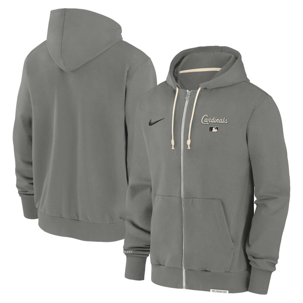 St. Louis Cardinals Nike Authentic Collection Travel Performance Full-Zip Hoodie - Charcoal Hoodies