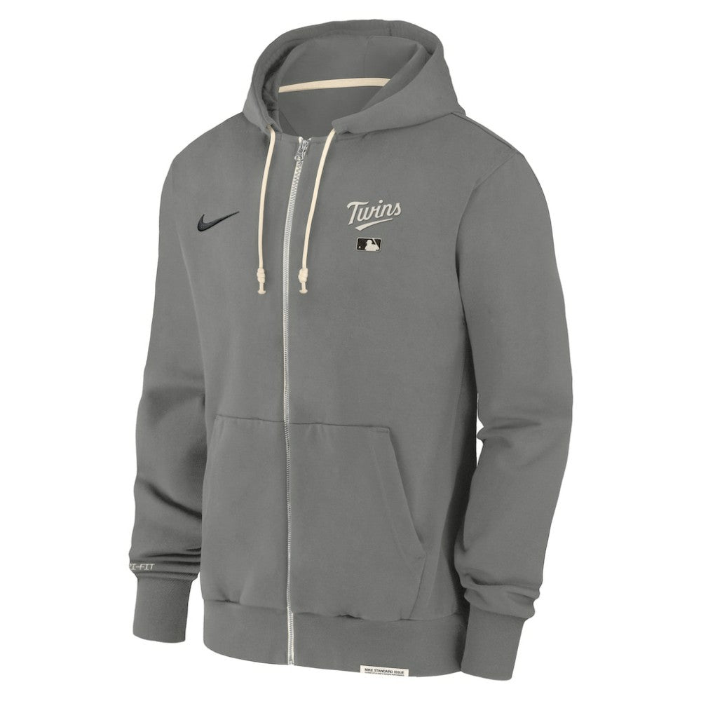 Minnesota Twins Nike Authentic Collection Travel Performance Full-Zip Hoodie - Charcoal Hoodies