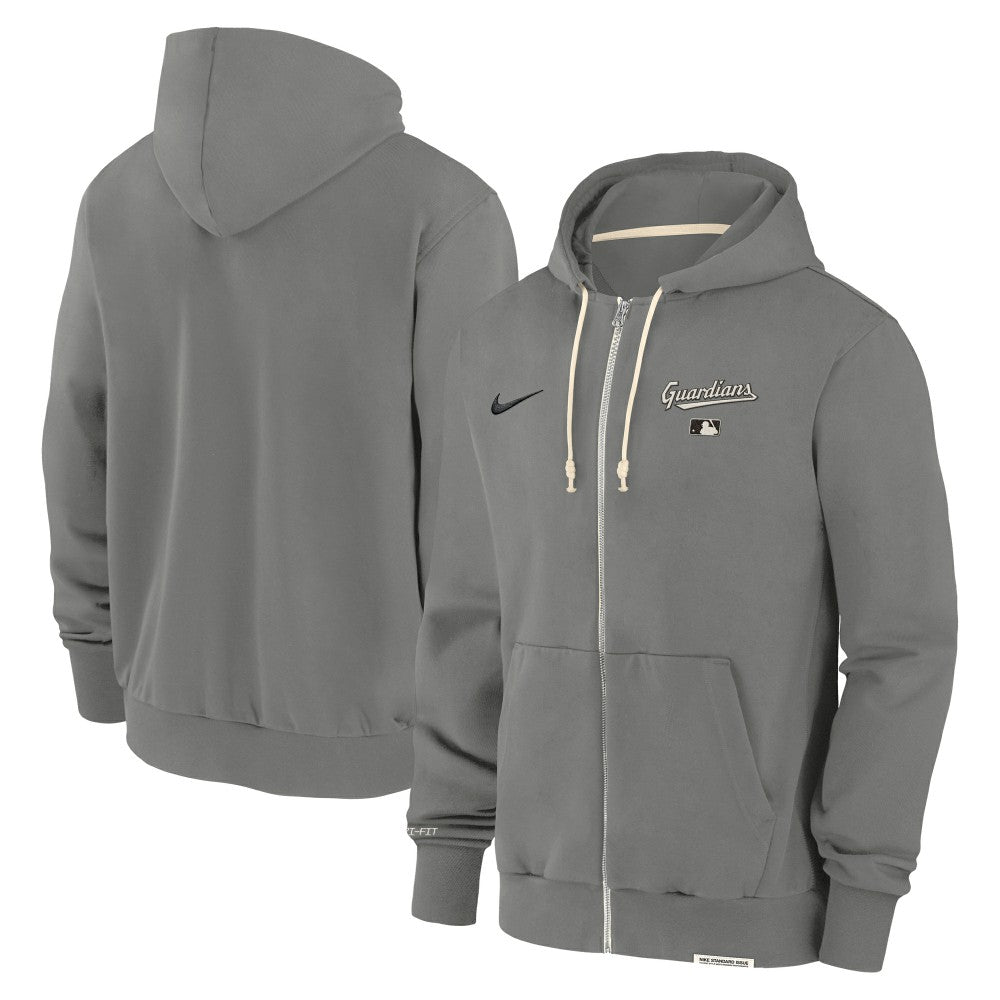 Cleveland Guardians Nike Authentic Collection Travel Performance Full-Zip Hoodie - Charcoal Hoodies