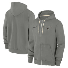 Colorado Rockies Nike Authentic Collection Travel Performance Full-Zip Hoodie - Charcoal Hoodies