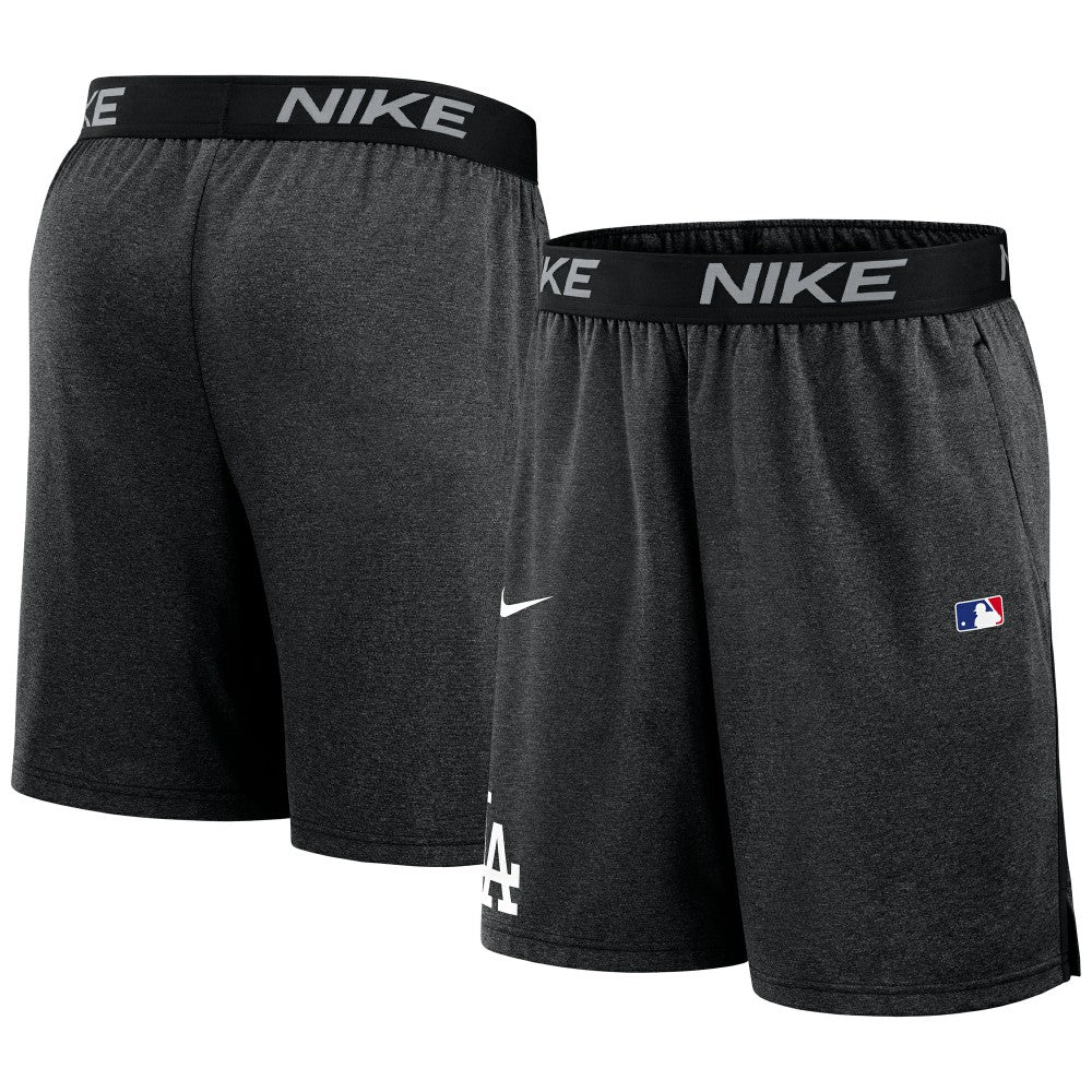 Los Angeles Dodgers Nike Authentic Collection Performance Knit Shorts - Black Shorts