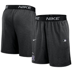 Colorado Rockies Nike Authentic Collection Performance Knit Shorts - Black Shorts