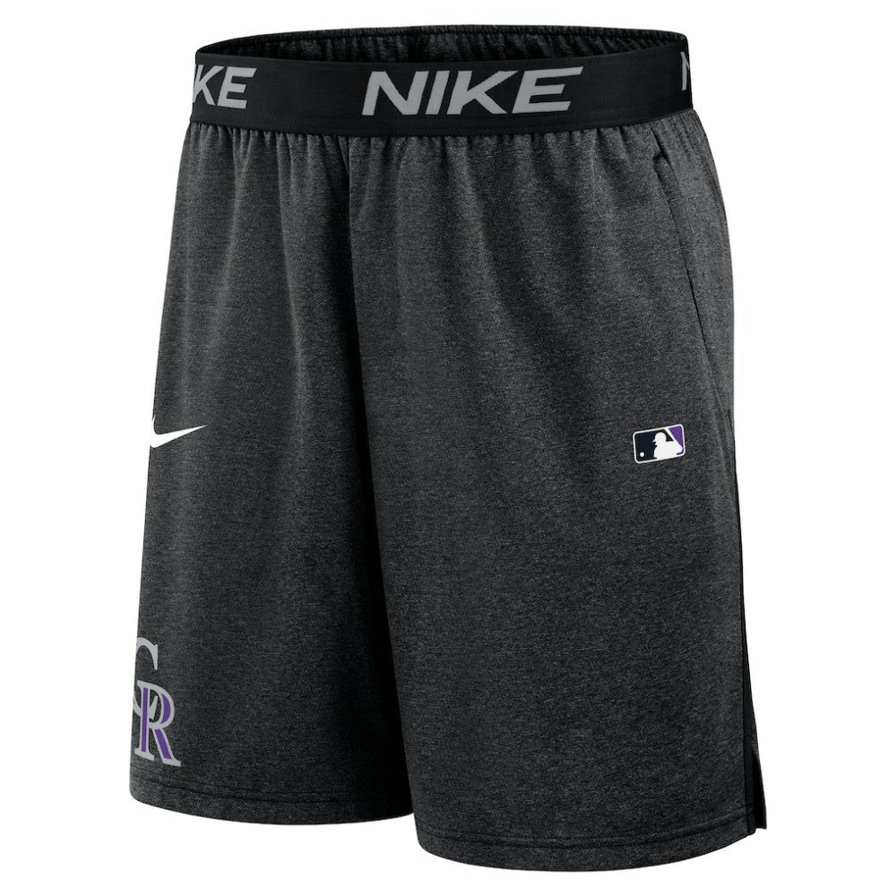 Colorado Rockies Nike Authentic Collection Performance Knit Shorts - Black Shorts
