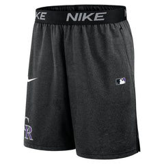 Colorado Rockies Nike Authentic Collection Performance Knit Shorts - Black Shorts