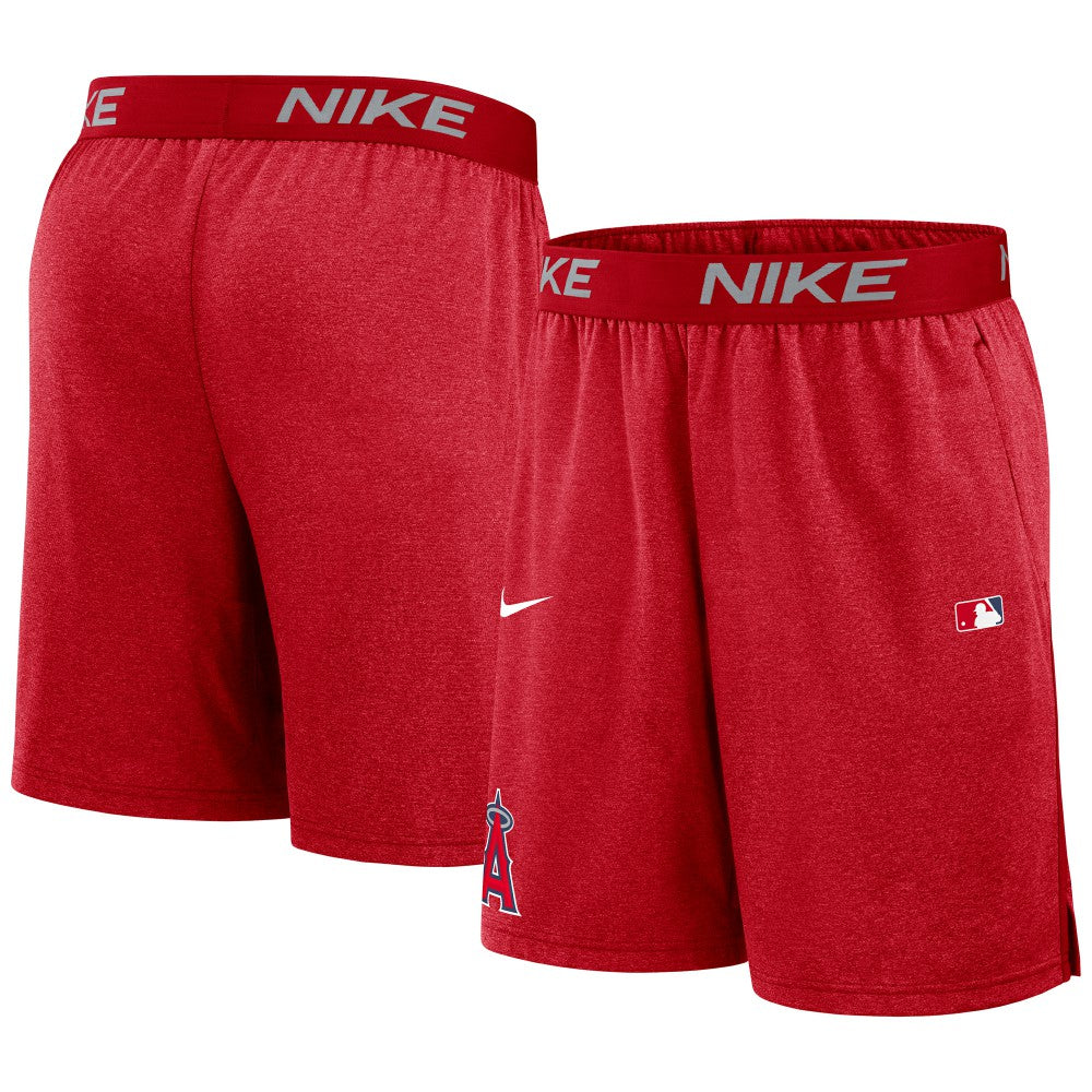 Los Angeles Angels Nike Authentic Collection Performance Knit Shorts - Red Shorts