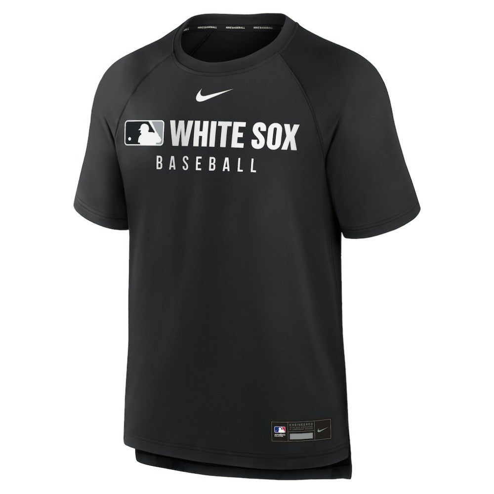 Chicago White Sox Nike Authentic Collection Pregame Raglan Dri-FIT T-Shirt - Black T-shirts