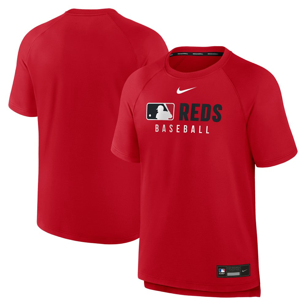 Cincinnati Reds Nike Authentic Collection Pregame Raglan Dri-FIT T-Shirt - Red T-shirts