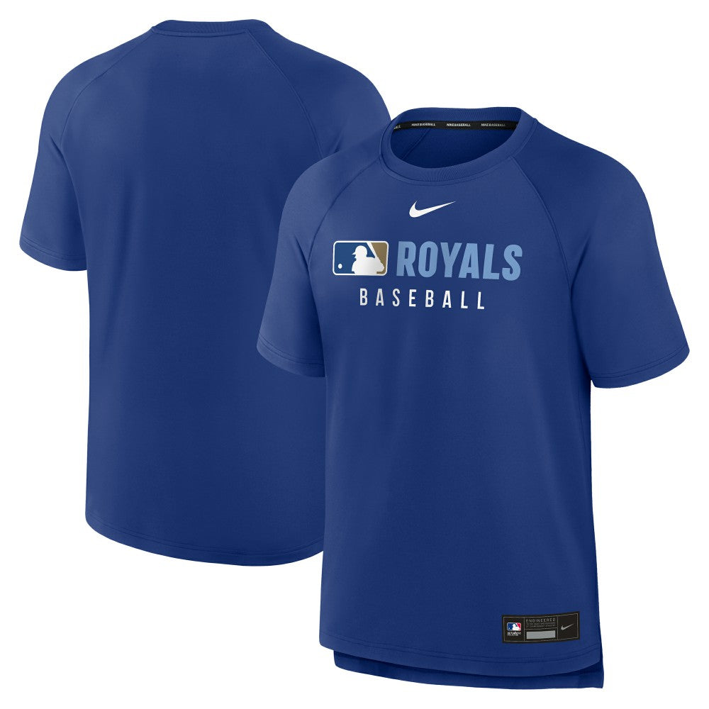 Kansas City Royals Nike Authentic Collection Pregame Raglan Dri-FIT T-Shirt - Royal T-shirts