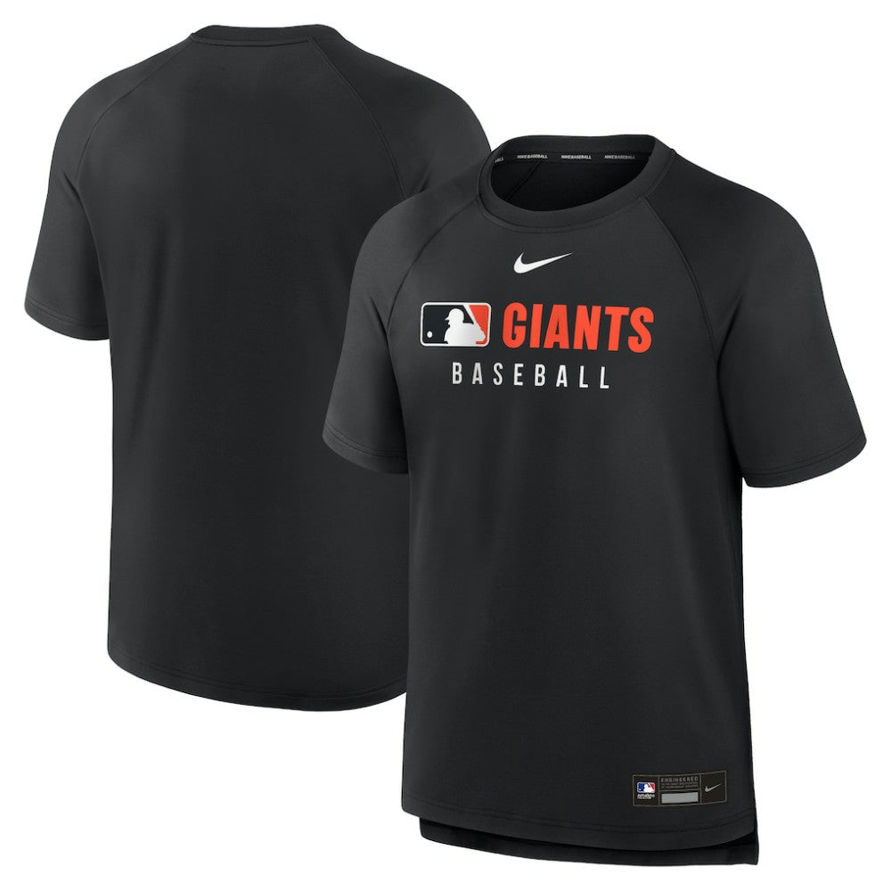 San Francisco Giants Nike Authentic Collection Pregame Raglan Dri-FIT T-Shirt - Black T-shirts