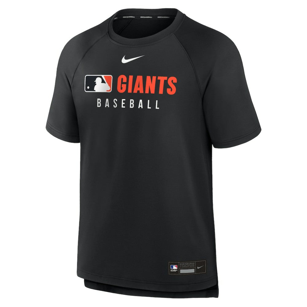 San Francisco Giants Nike Authentic Collection Pregame Raglan Dri-FIT T-Shirt - Black T-shirts