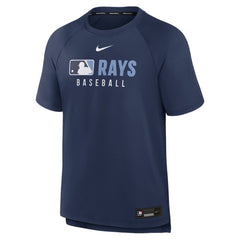 Tampa Bay Rays Nike Authentic Collection Pregame Raglan Dri-FIT T-Shirt - Navy T-shirts