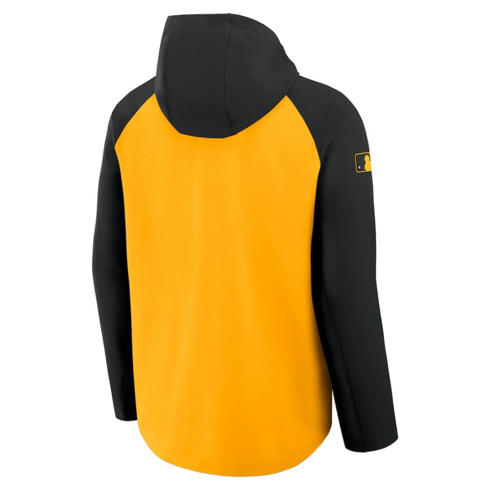 Pittsburgh Pirates Nike Authentic Collection Raglan Performance Full-Zip Jacket - Gold/Black Jackets