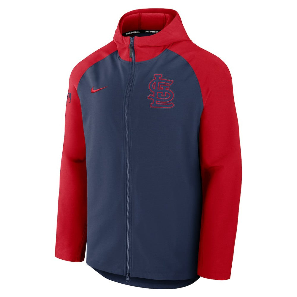 St. Louis Cardinals Nike Authentic Collection Raglan Performance Full-Zip Jacket - Navy/Red Jackets