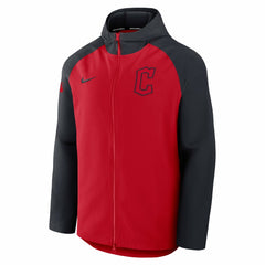 Cleveland Guardians Nike Authentic Collection Raglan Performance Full-Zip Jacket - Red/Navy Jackets