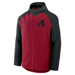 Arizona Diamondbacks Nike Authentic Collection Raglan Performance Full-Zip Jacket - Red/Black Jackets