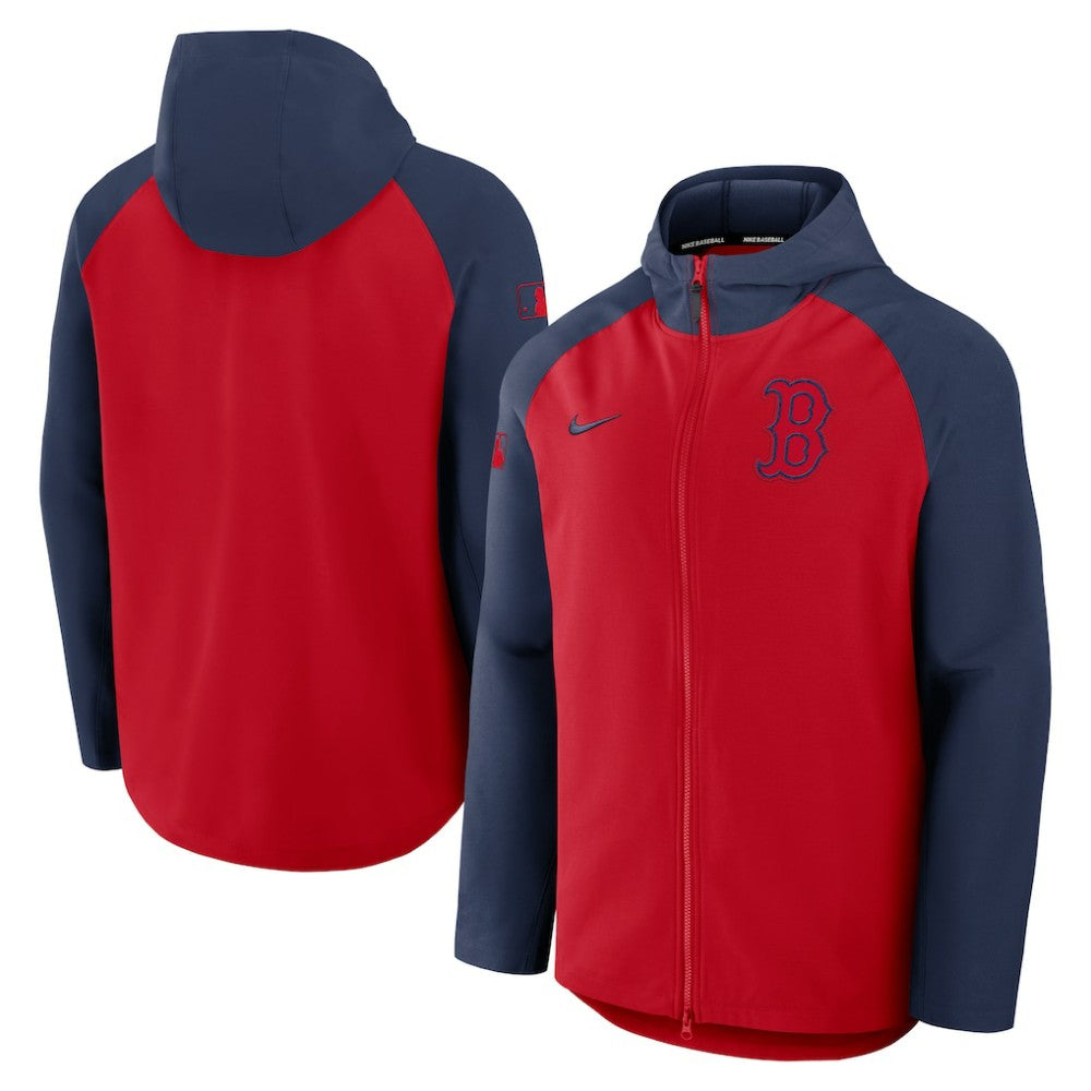 Boston Red Sox Nike Authentic Collection Raglan Performance Full-Zip Jacket - Red/Navy Jackets