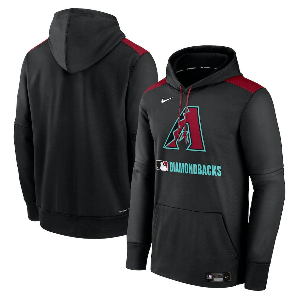 Arizona Diamondbacks Nike Authentic Collection Performance Pullover Hoodie - Black Hoodies
