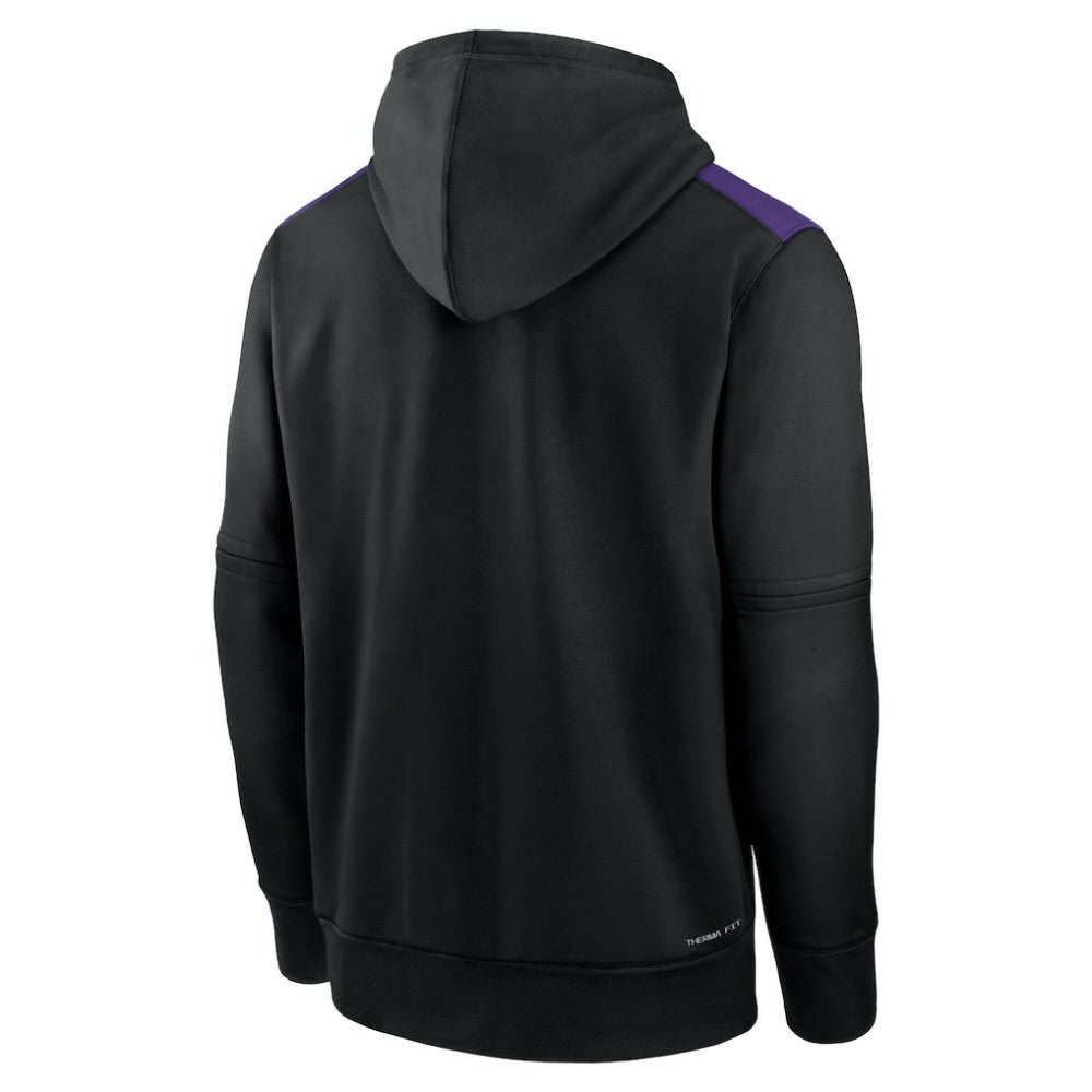 Colorado Rockies Nike Authentic Collection Performance Pullover Hoodie - Black Hoodies