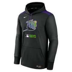 Tampa Bay Rays Nike Authentic Collection Performance Pullover Hoodie - Black Hoodies