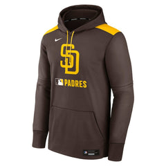 San Diego Padres Nike Authentic Collection Performance Pullover Hoodie - Brown Hoodies