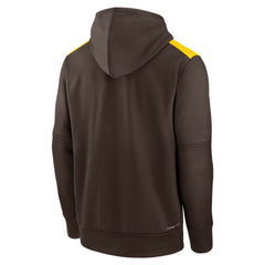 San Diego Padres Nike Authentic Collection Performance Pullover Hoodie - Brown Hoodies