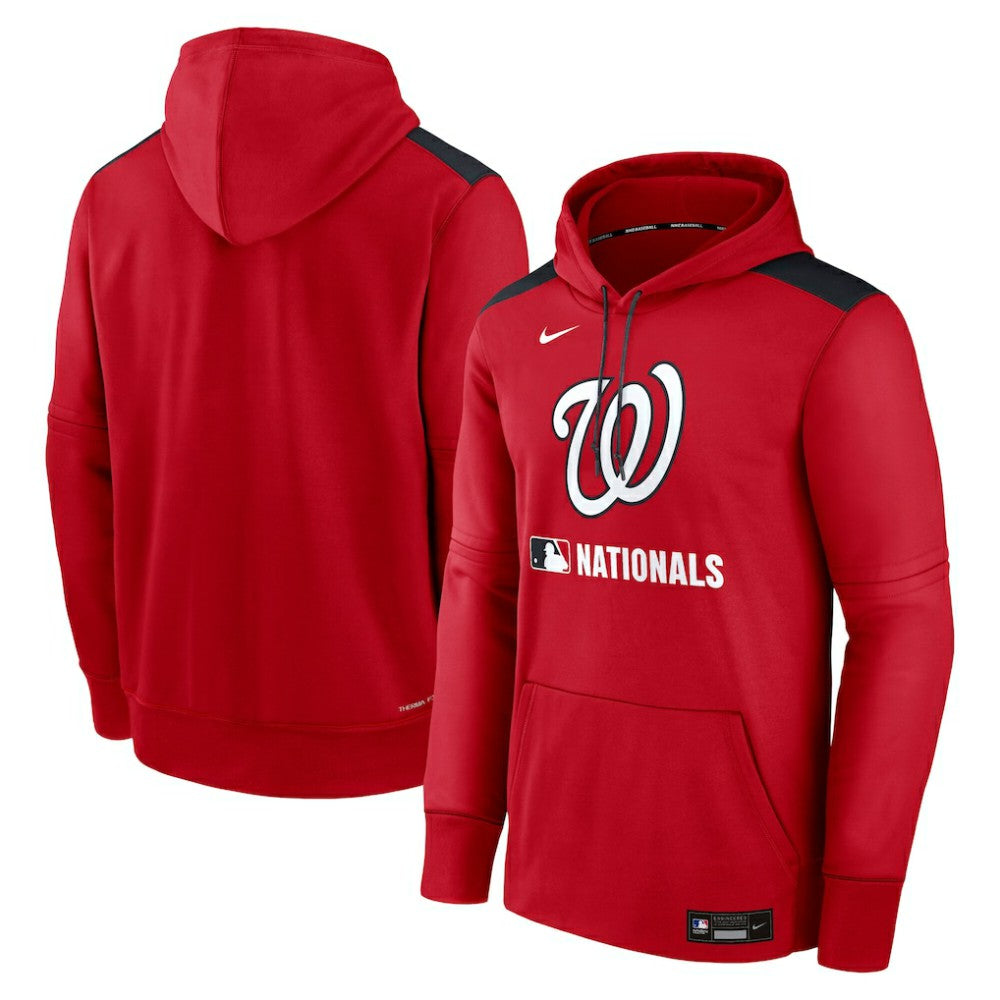 Washington Nationals Nike Authentic Collection Performance Pullover Hoodie - Red Hoodies