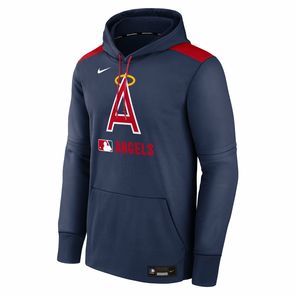 Los Angeles Angels Nike Authentic Collection Performance Pullover Hoodie - Navy Hoodies