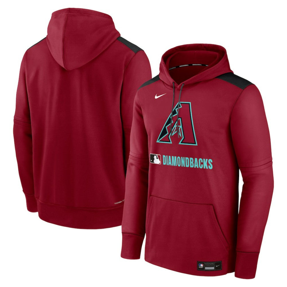 Arizona Diamondbacks Nike Authentic Collection Performance Pullover Hoodie - Red Hoodies