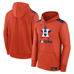 Houston Astros Nike Authentic Collection Performance Pullover Hoodie - Orange Hoodies