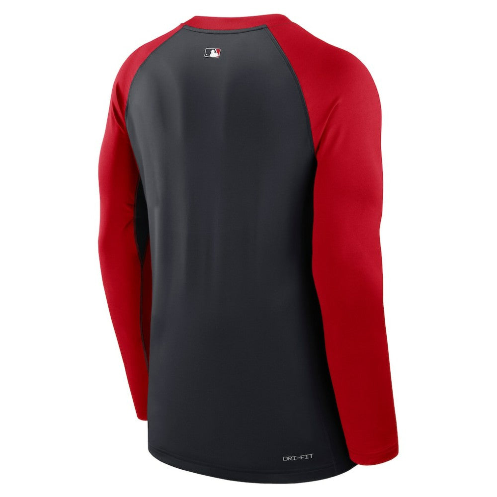 Washington Nationals Nike Authentic Collection Game Time Raglan Dri-FIT Long Sleeve T-Shirt - Navy/Red T-shirts