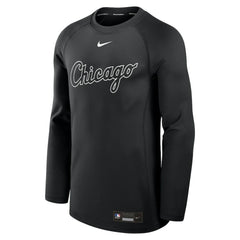 Chicago White Sox Nike Authentic Collection Game Time Raglan Dri-FIT Long Sleeve T-Shirt - Black T-shirts