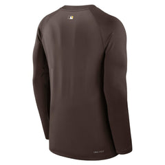 San Diego Padres Nike Authentic Collection Game Time Raglan Dri-FIT Long Sleeve T-Shirt - Brown T-shirts