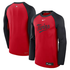 Minnesota Twins Nike Authentic Collection Game Time Raglan Dri-FIT Long Sleeve T-Shirt - Red/Navy T-shirts