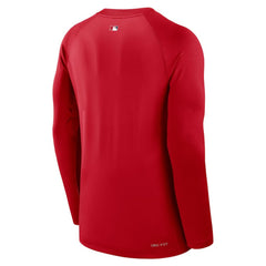 Los Angeles Angels Nike Authentic Collection Game Time Raglan Dri-FIT Long Sleeve T-Shirt - Red T-shirts