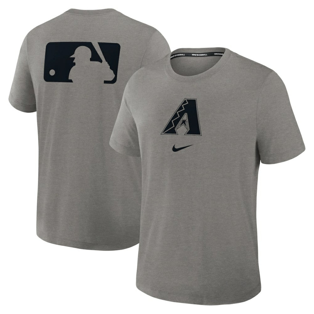 Arizona Diamondbacks Nike Authentic Collection Early Work Tri-Blend Dri-FIT T-Shirt - Heather Charcoal T-shirts