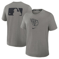 Cleveland Guardians Nike Authentic Collection Early Work Tri-Blend Dri-FIT T-Shirt - Heather Charcoal T-shirts