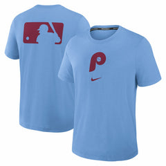 Philadelphia Phillies Nike Authentic Collection Early Work Tri-Blend Dri-FIT T-Shirt - Light Blue T-shirts