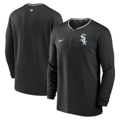 Chicago White Sox Nike Authentic Collection Performance Half-Zip Top - Black Tops