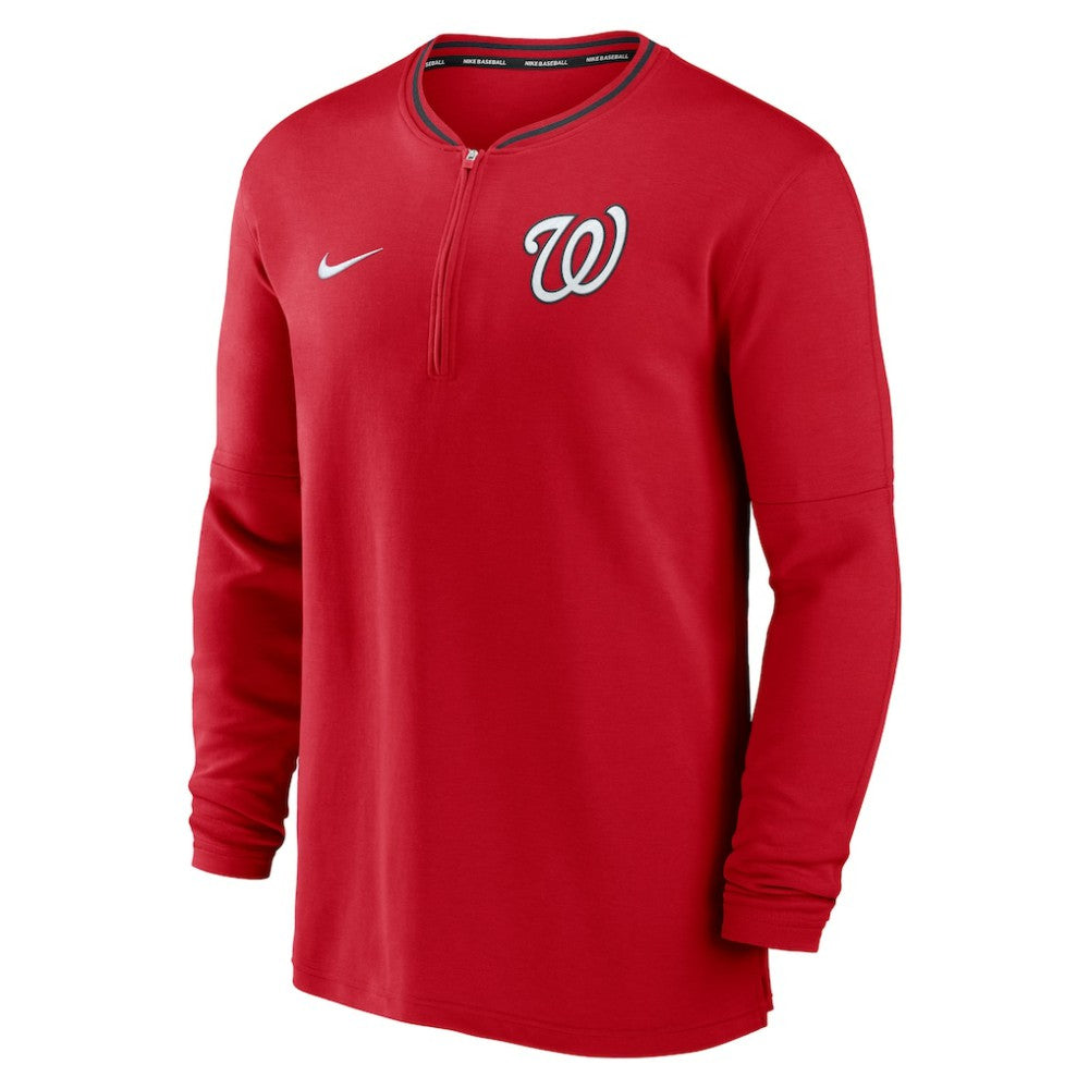 Washington Nationals Nike Authentic Collection Performance Half-Zip Top - Red Tops
