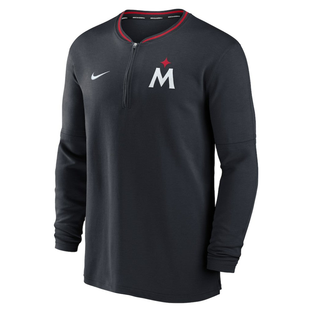 Minnesota Twins Nike Authentic Collection Performance Half-Zip Top - Navy Tops