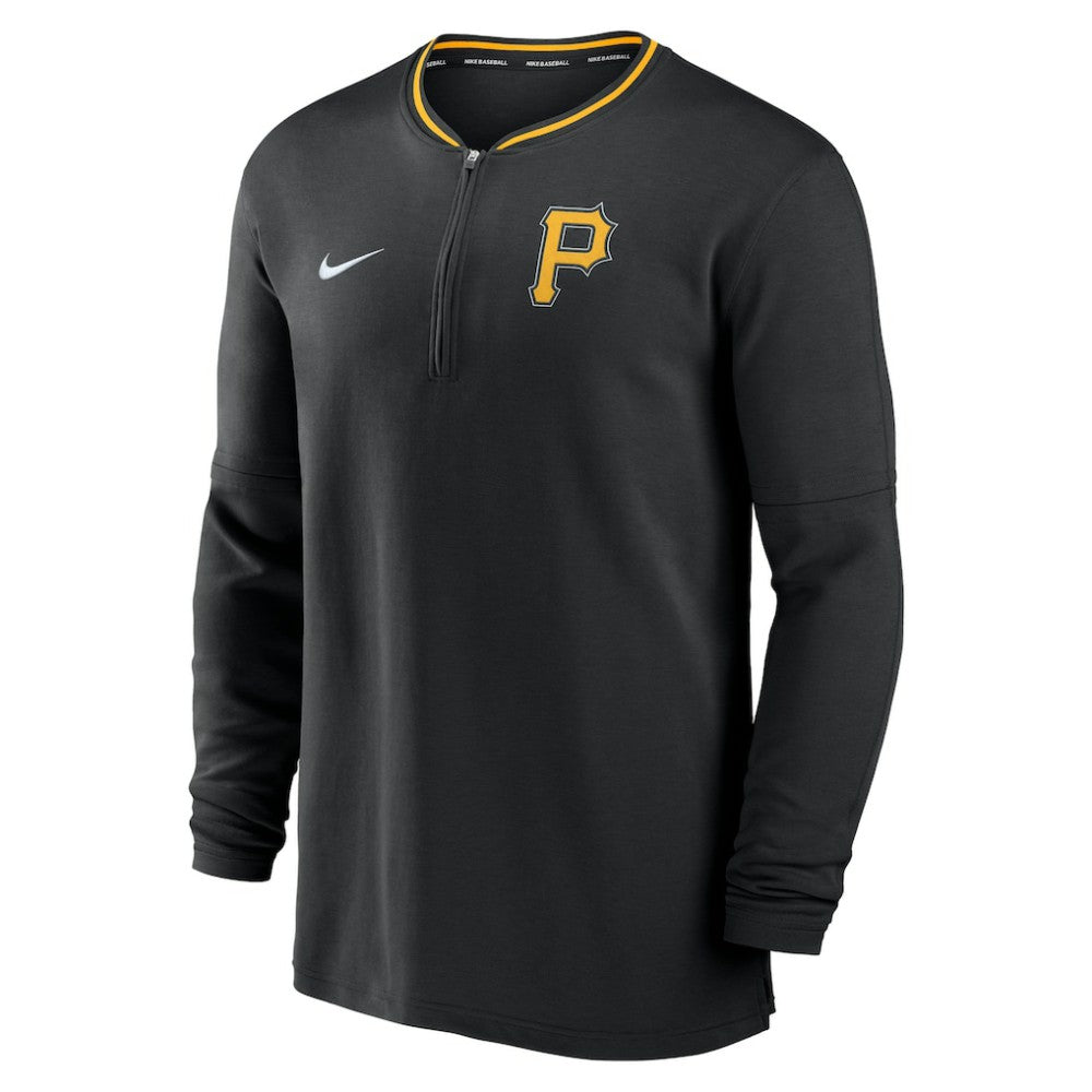 Pittsburgh Pirates Nike Authentic Collection Performance Half-Zip Top - Black Tops