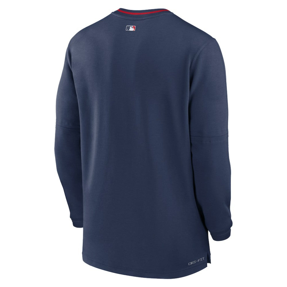 Atlanta Braves Nike Authentic Collection Performance Half-Zip Top - Navy Tops