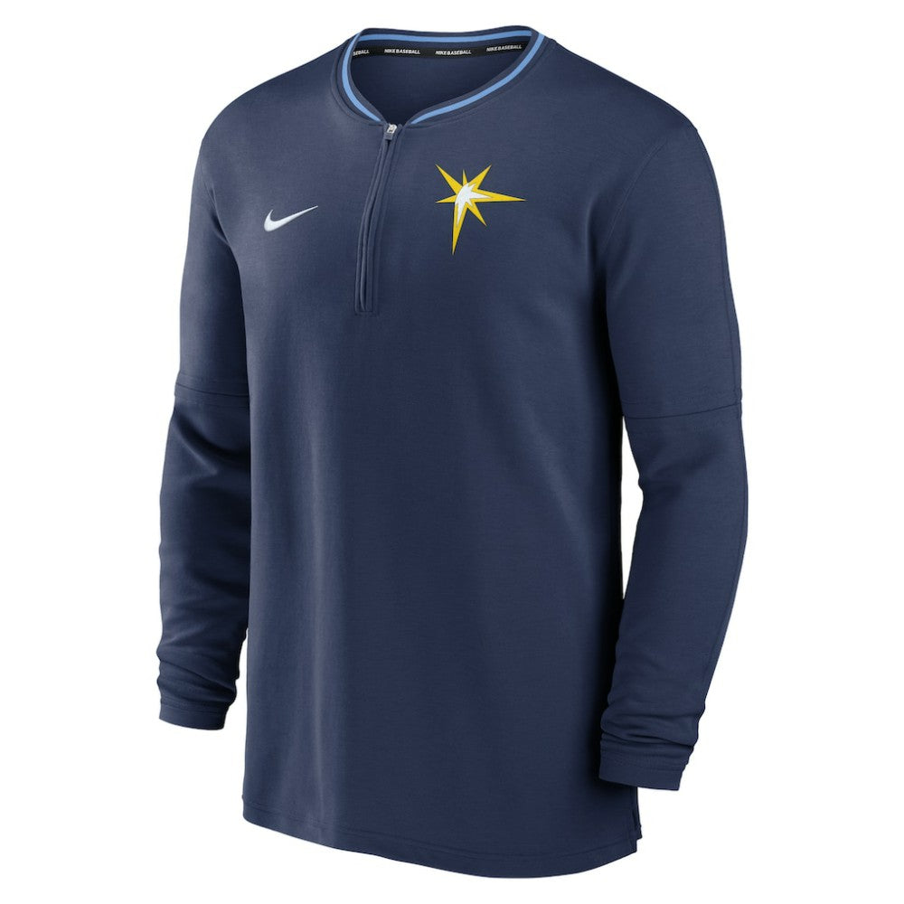 Tampa Bay Rays Nike Authentic Collection Performance Half-Zip Top - Navy Tops